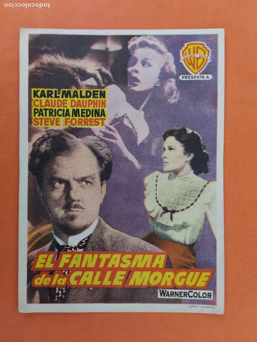 Cine: PROGRAMA CINE. EL FANTASMA DE LA CALLE MORGUE. CINE REX. CASA CRESPO.
