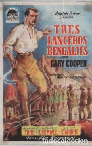 Cine: PROGRAMA DE CINE: TRES LANCEROS BENGALIES PC-11822