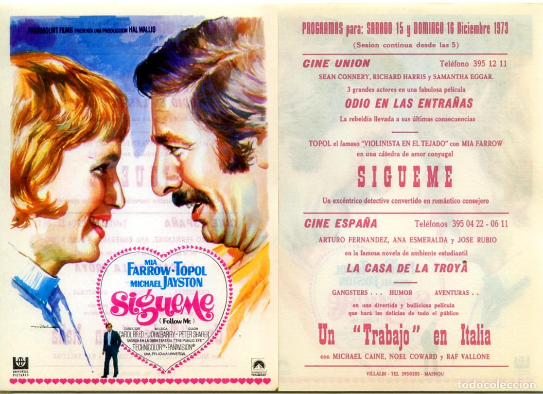 Cine: FOLLETO DE MANO ORIGINAL SIGUEME CINE UNION Y CINE ESPA&Ntilde;A BARCELONA