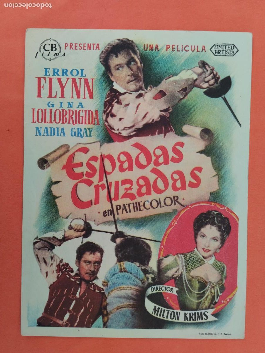 Cine: PROGRAMA CINE. ESPADAS CRUZADAS. CINE MARIN. TERUEL..