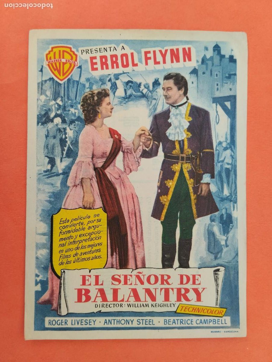 Cine: PROGRAMA CINE. EL SE&Ntilde;OR DE BALANTRY. CINE MARIN. TERUEL..