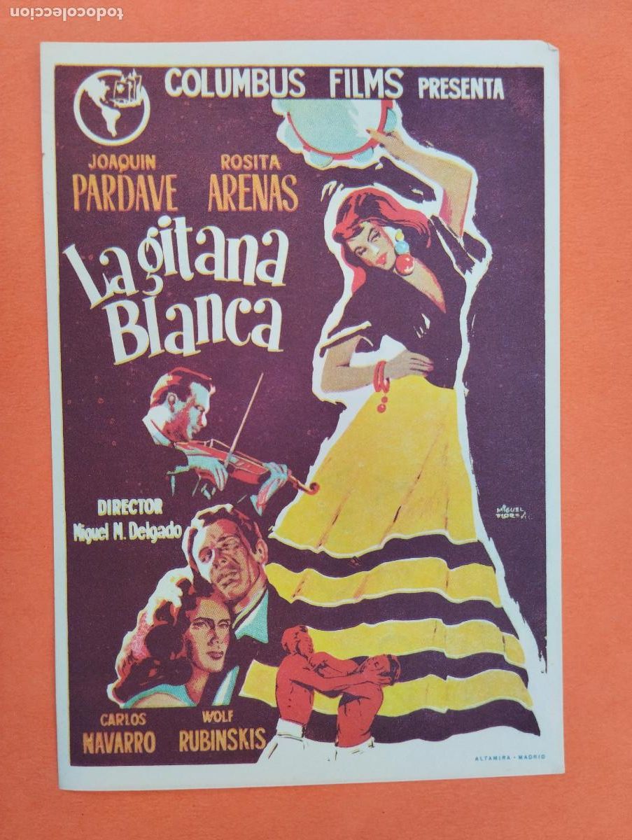 Cine: PROGRAMA CINE. LA GITANA BLANCA. CINE MARIN. TERUEL..