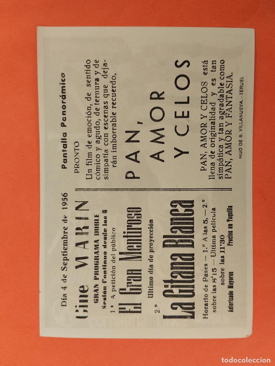 Cine: PROGRAMA CINE. LA GITANA BLANCA. CINE MARIN. TERUEL.. - Foto 2
