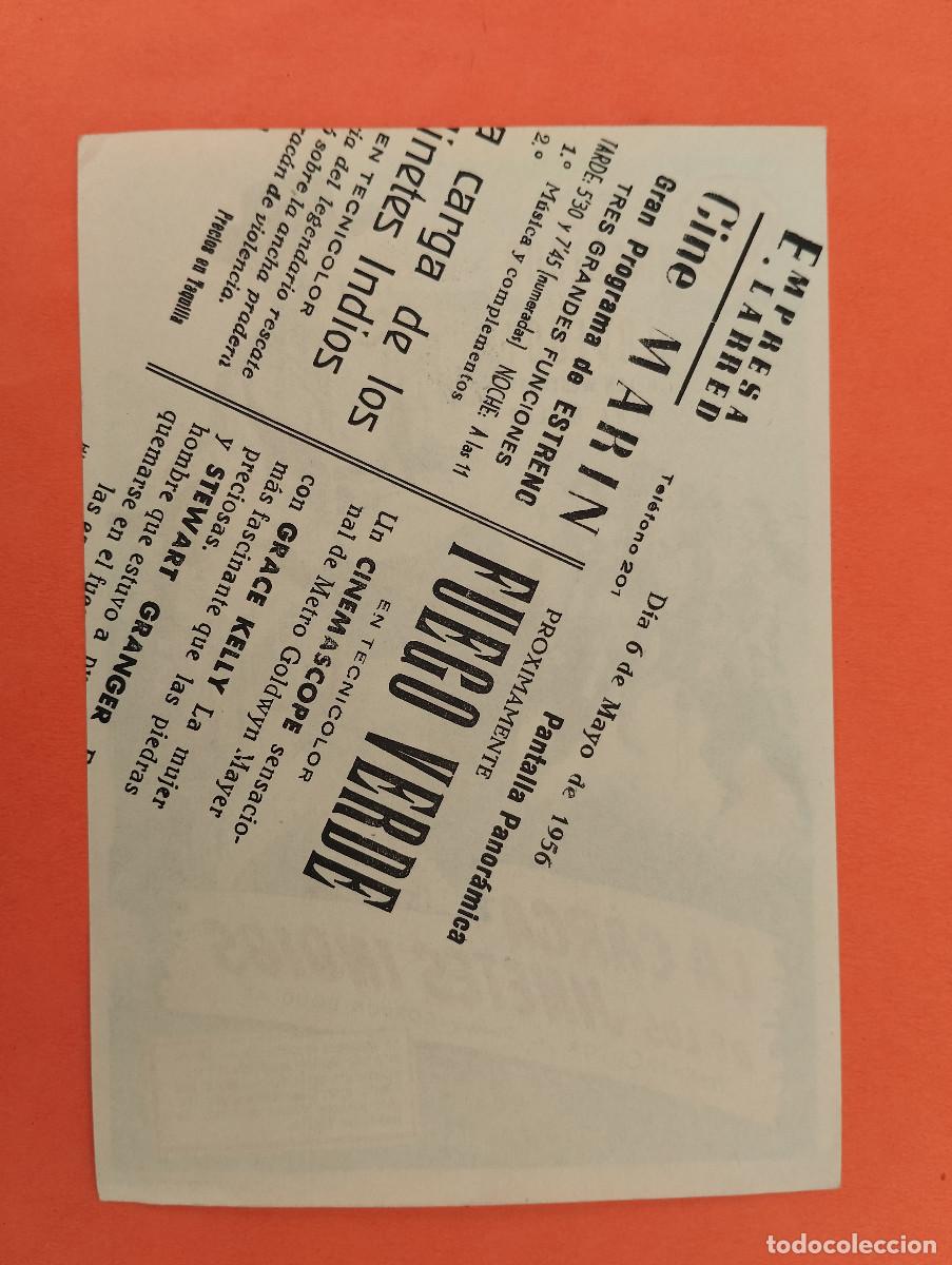 Cine: PROGRAMA CINE. LA CARGA DE LOS JINETES INDIOS. CINE MARIN. TERUEL.. - Foto 2