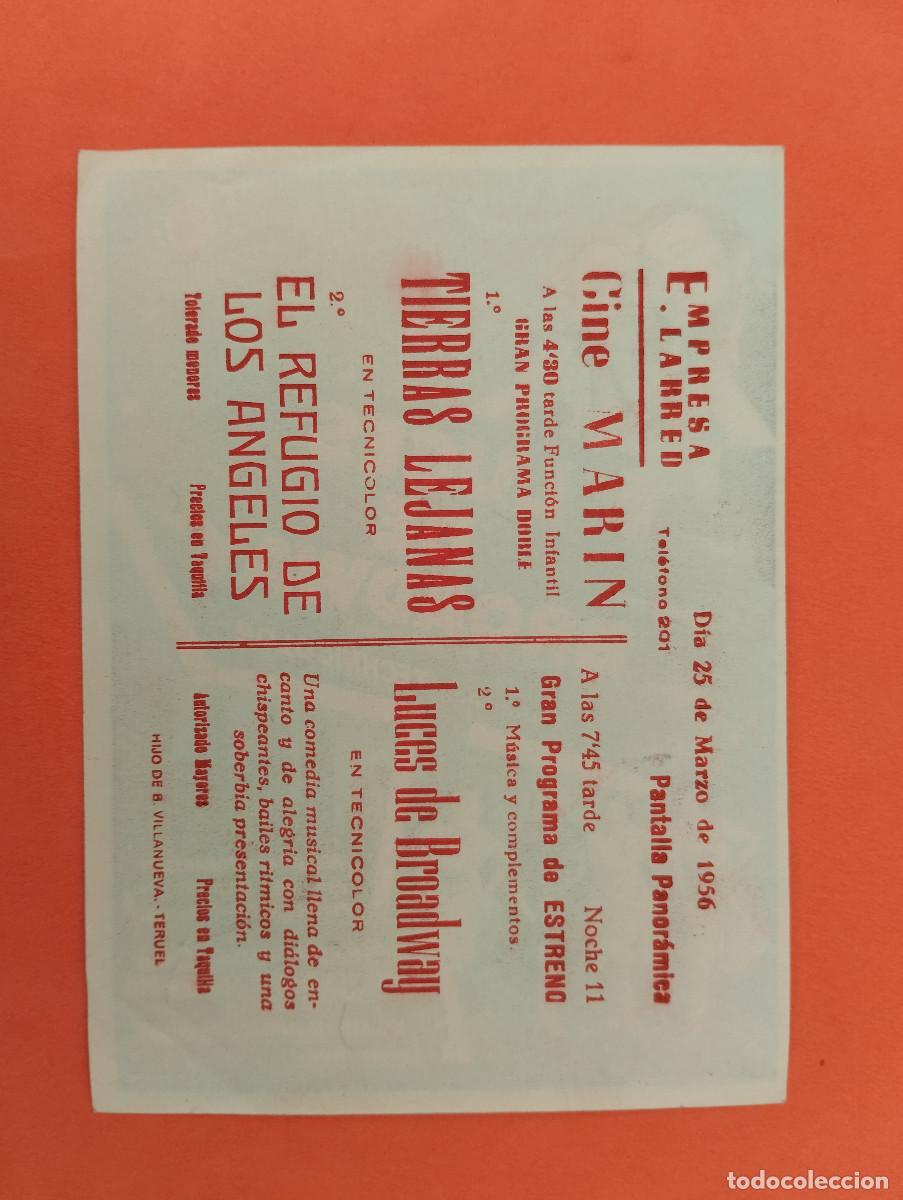 Cine: PROGRAMA CINE. LUCES DE BROADWAY. CINE MARIN. TERUEL.. - Foto 2