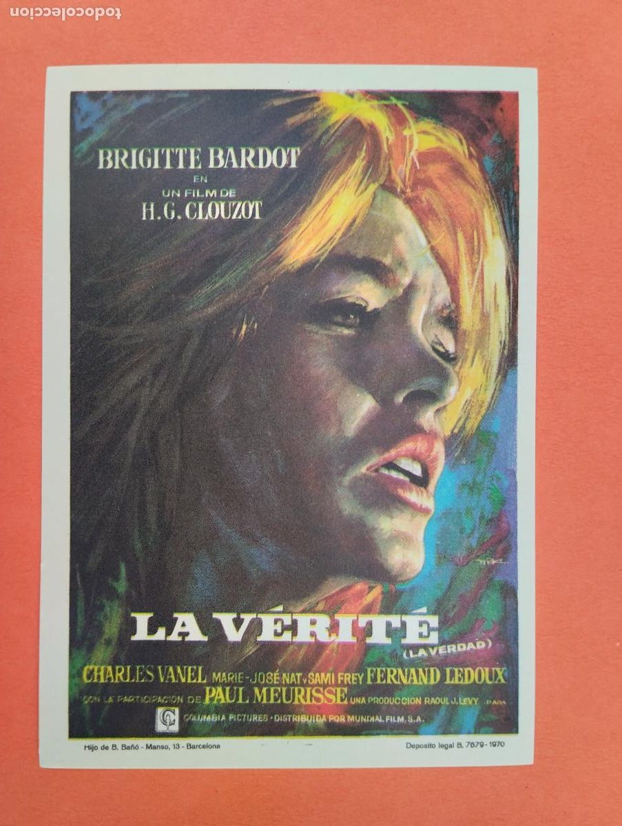 Cine: PROGRAMA CINE. LA VERITE. REVERSO EN BLANCO.