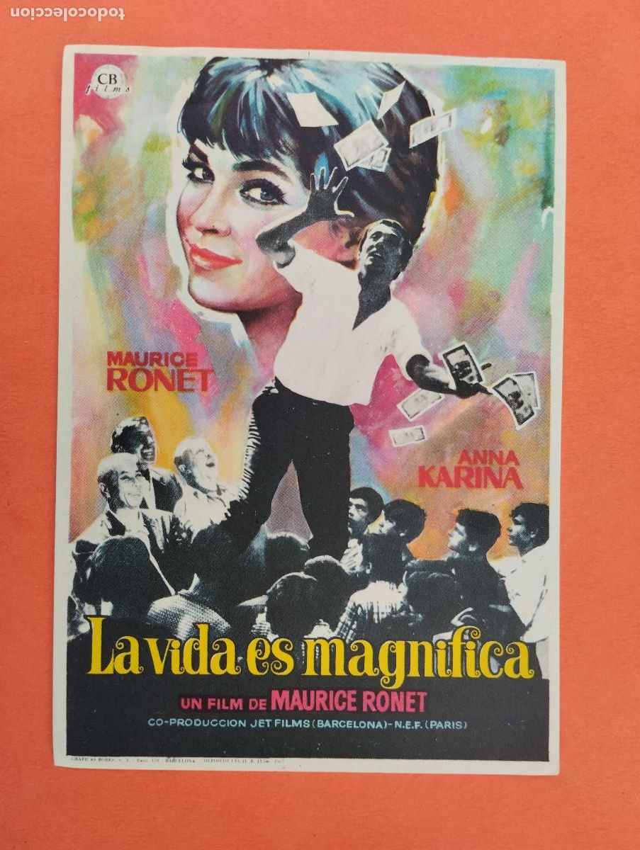 Cine: PROGRAMA CINE. LA VIDA ES MAGNIFICA. REVERSO EN BLANCO.