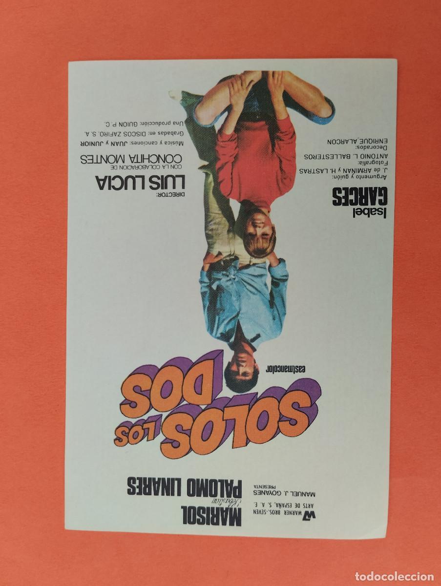 Cine: PROGRAMA CINE. SOLO LOS DOS. REVERSO EN BLANCO.