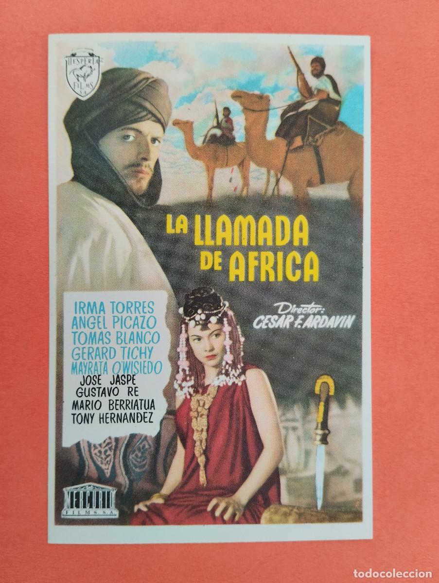 Cine: PROGRAMA CINE. LA LLAMADA DE AFRICA. REVERSO EN BLANCO.