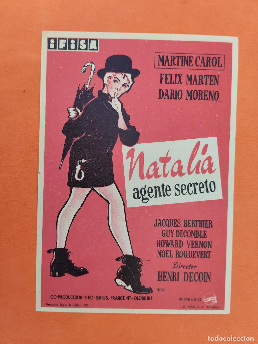 Cine: PROGRAMA CINE. NATALIA AGENTE SECRETO. REVERSO EN BLANCO.