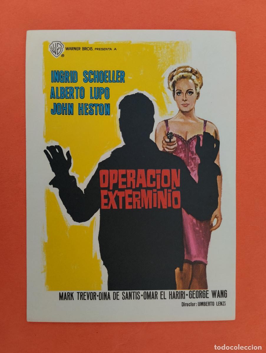 Cine: PROGRAMA CINE. OPERACION EXTERMINIO. REVERSO EN BLANCO.