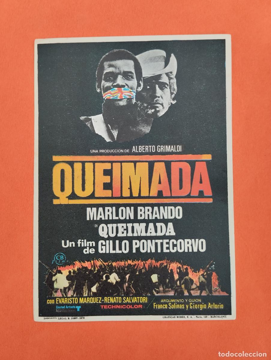 Cine: PROGRAMA CINE. QUEIMADA. REVERSO EN BLANCO.