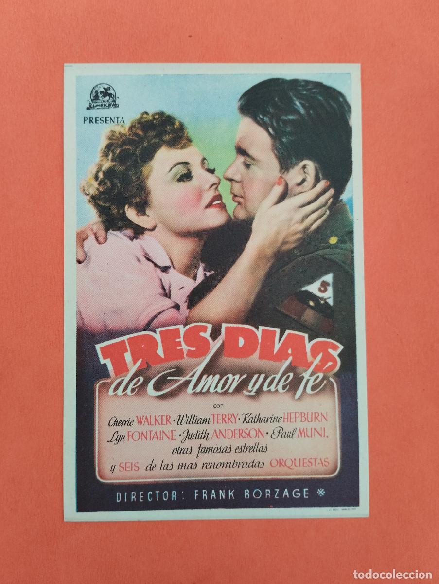 Cine: PROGRAMA CINE. TRES DIAS DE AMOR Y FE. REVERSO EN BLANCO.
