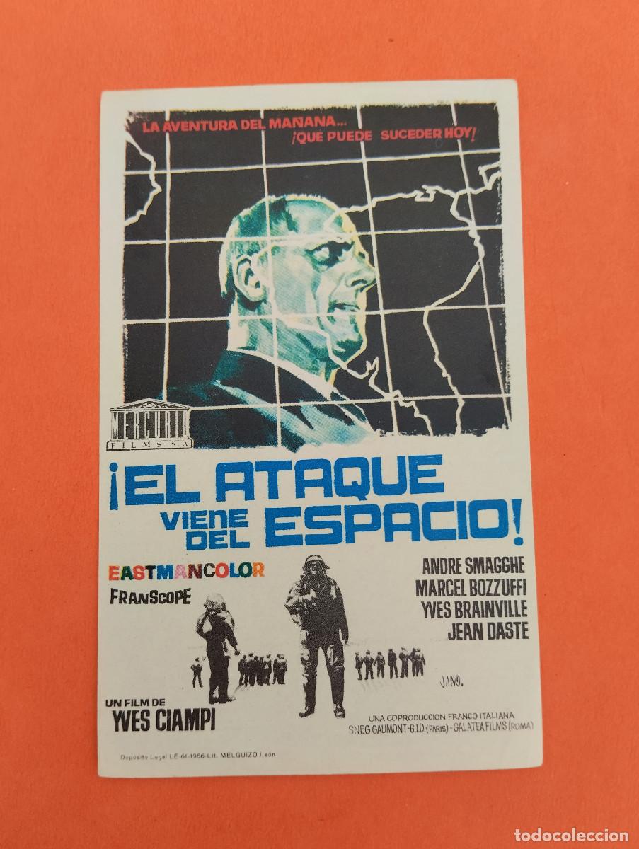 Cine: PROGRAMA CINE. EL ATAQUE VIENE DEL ESPACIO. REVERSO EN BLANCO.
