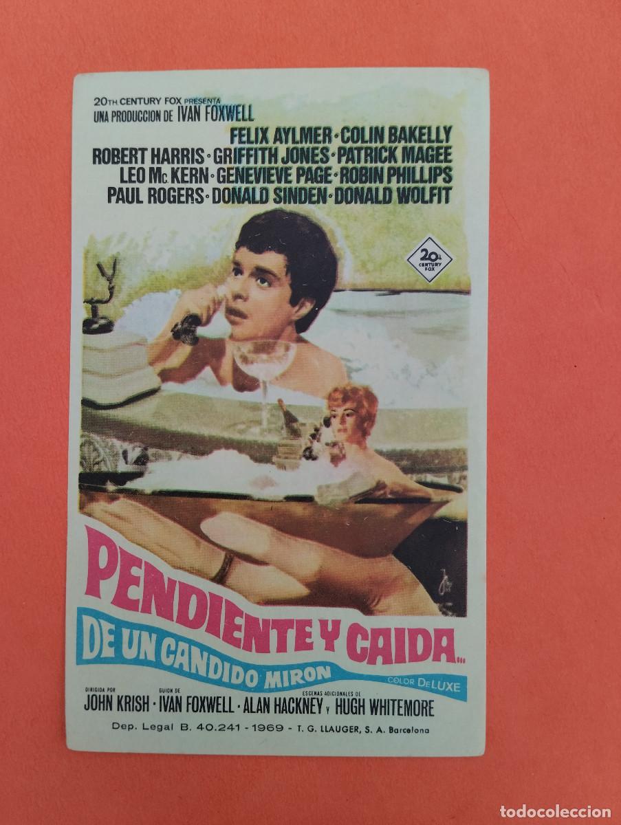 Cine: PROGRAMA CINE. PENDIENTE Y CAIDA. REVERSO EN BLANCO.