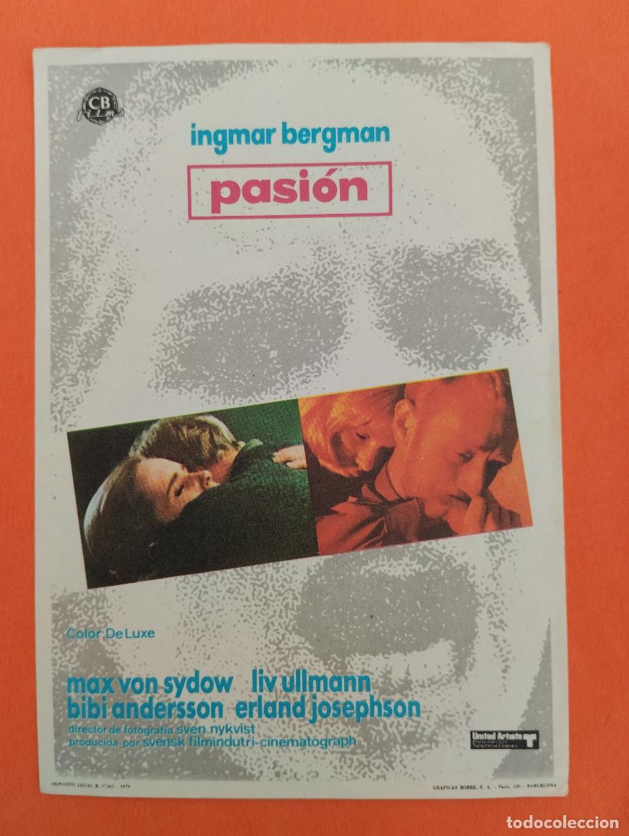 Cine: PROGRAMA CINE. PASION CIEGA. REVERSO EN BLANCO.