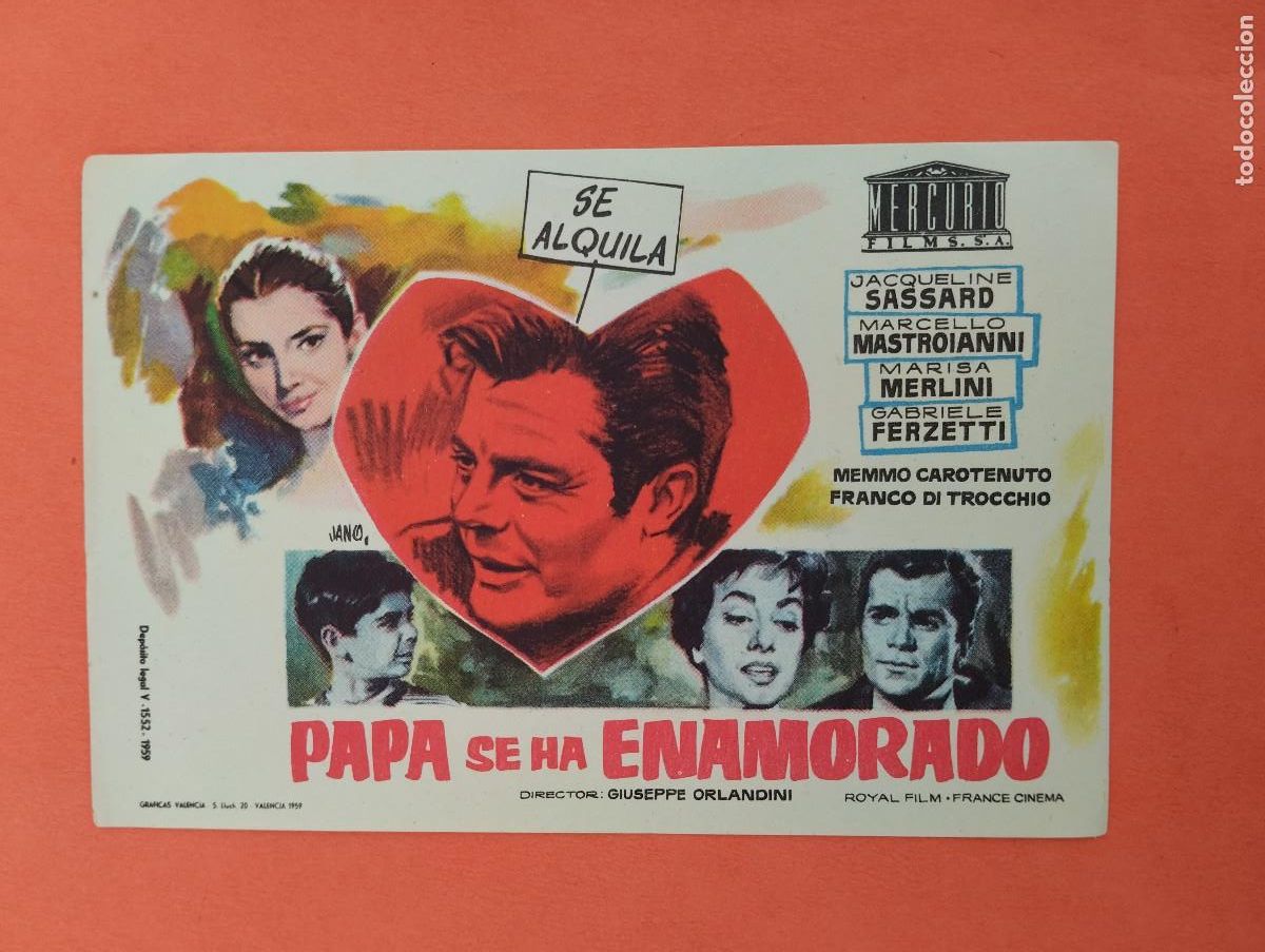 Cine: PROGRAMA CINE. PAPA SE HA ENAMORADO. REVERSO EN BLANCO.