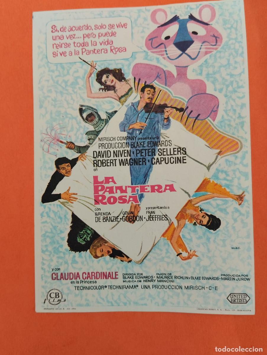 Cine: PROGRAMA CINE. LA PANTERA ROSA. REVERSO EN BLANCO.