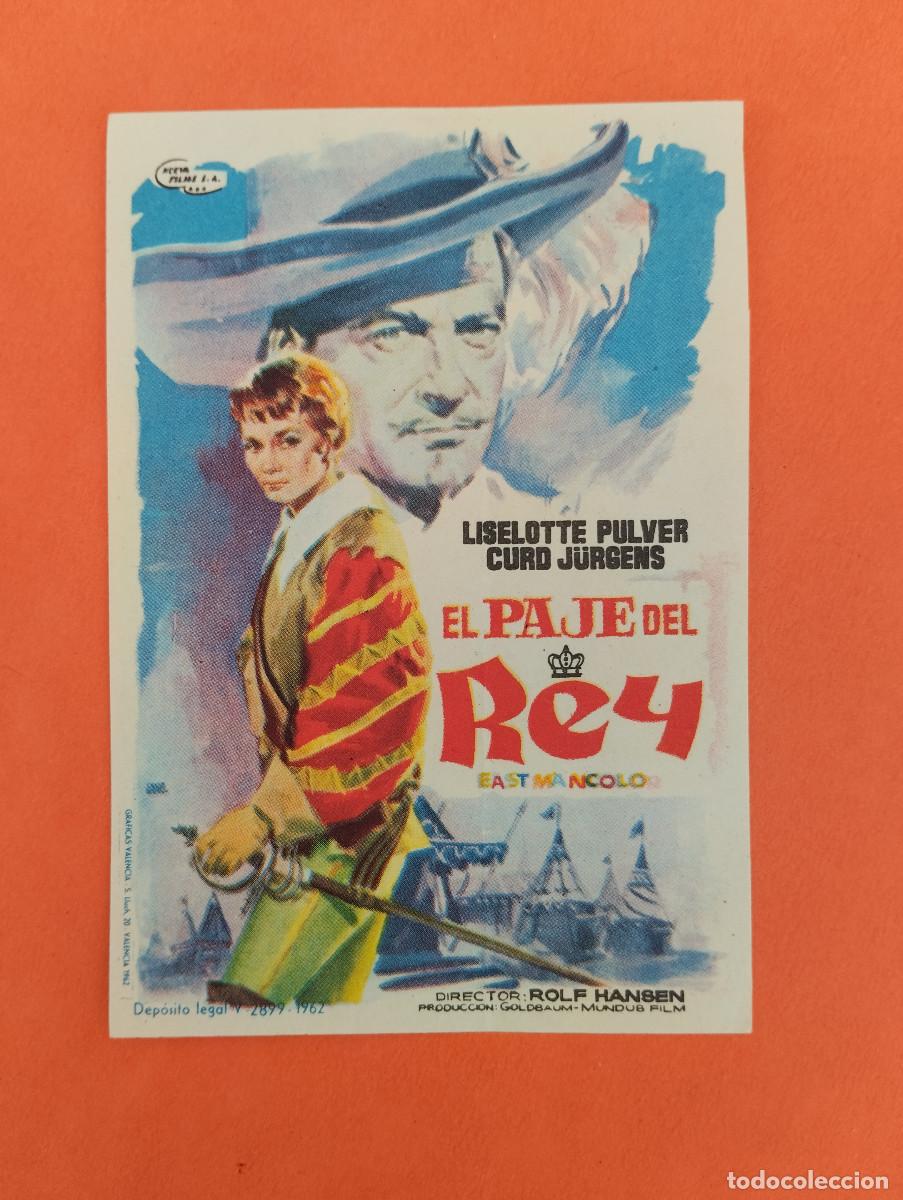 Cine: PROGRAMA CINE. EL PAJE DEL REY. REVERSO EN BLANCO.