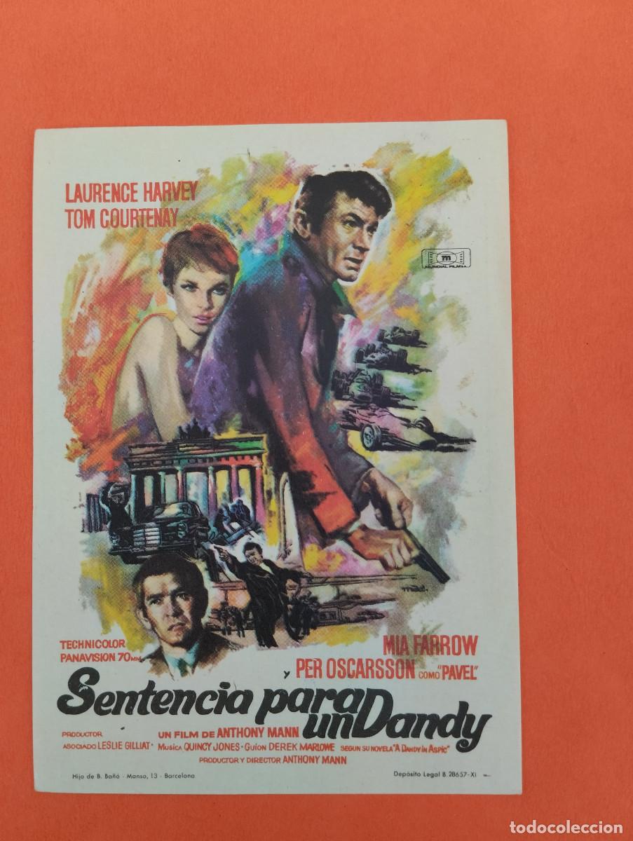 Cine: PROGRAMA CINE. SENTENCIA PARA UN DANDY. REVERSO EN BLANCO.
