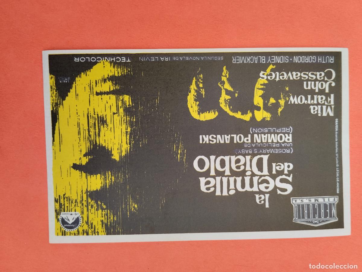 Cine: PROGRAMA CINE. LA SEMILLA DEL DIABLO. REVERSO EN BLANCO.