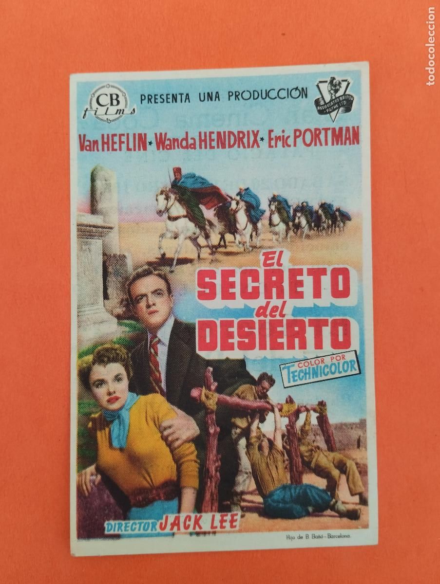 Cine: PROGRAMA CINE. EL SECRETO DEL DESIERTO. GRAN CINEMA COCA. ..VITORIA .