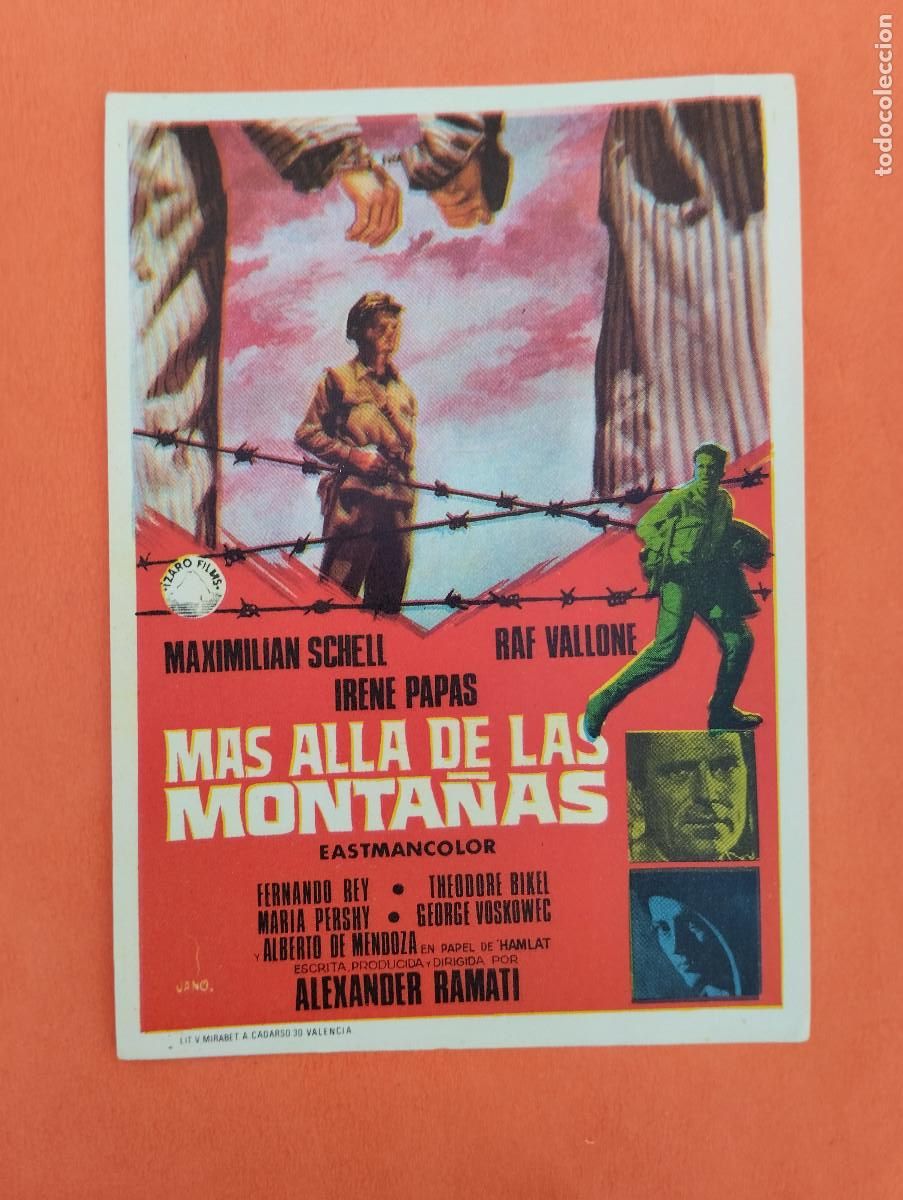 Cine: PROGRAMA CINE. MAS ALLA DE LAS MONTA&Ntilde;AS. REVERSO EN BLANCO.