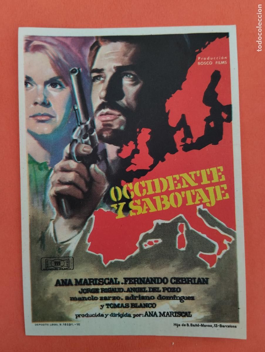 Cine: PROGRAMA CINE. OCCIDENTE Y SABOTAJE. REVERSO EN BLANCO.