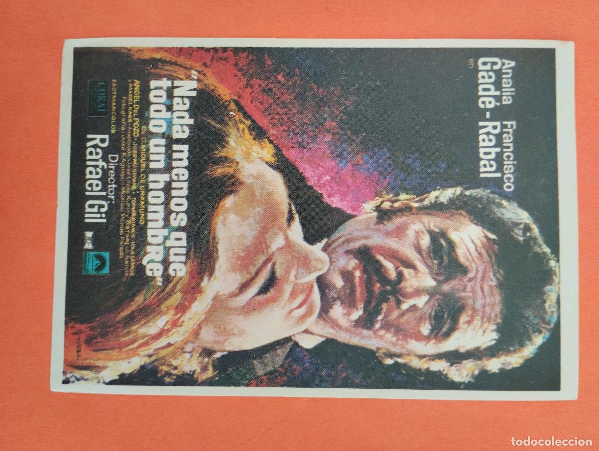 Cine: PROGRAMA CINE. NADA MENOS QUE TODO UN HOMBRE. REVERSO EN BLANCO.