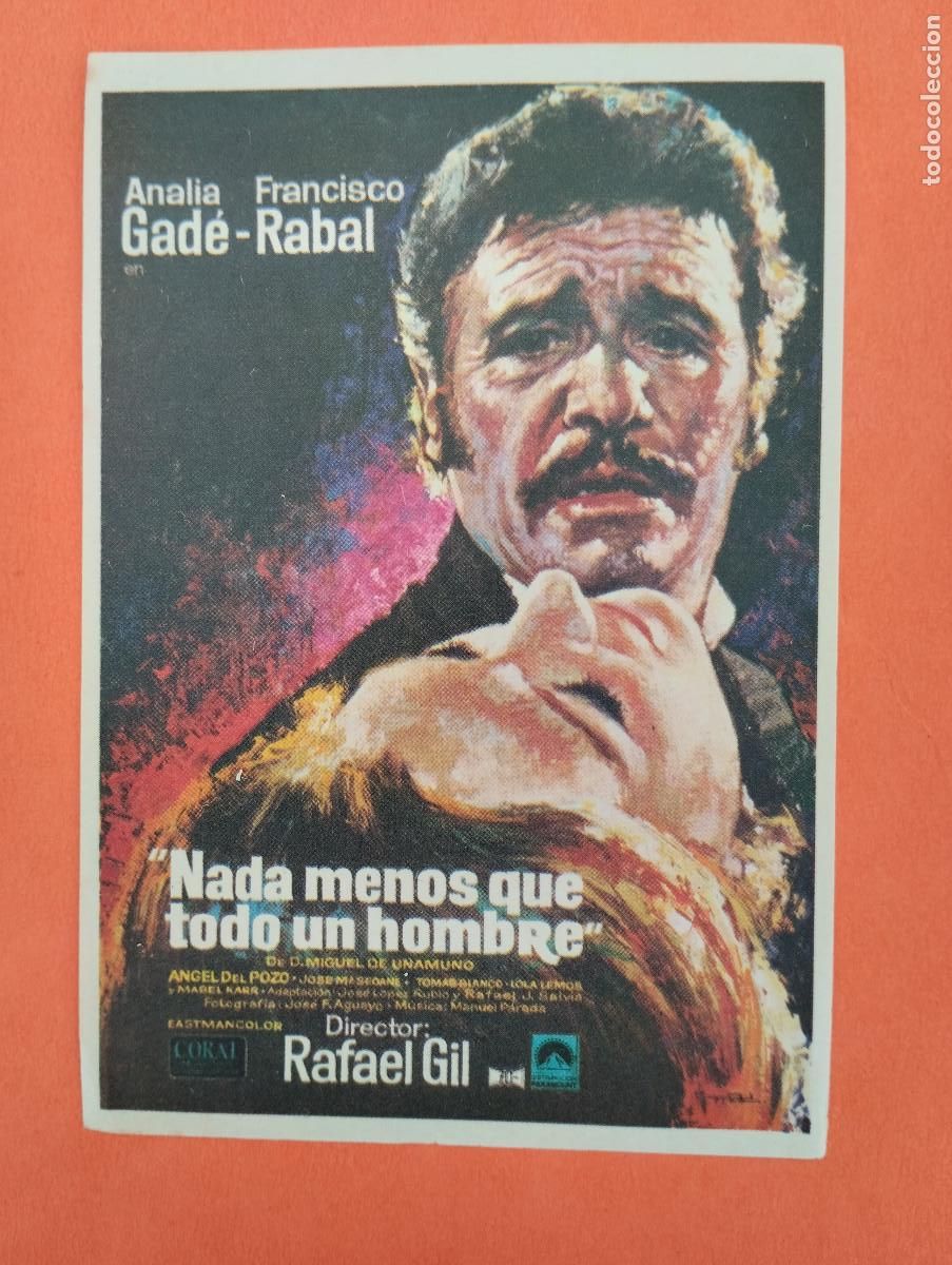 Cine: PROGRAMA CINE. NADA MENOS QUE TODO UN HOMBRE. REVERSO EN BLANCO.