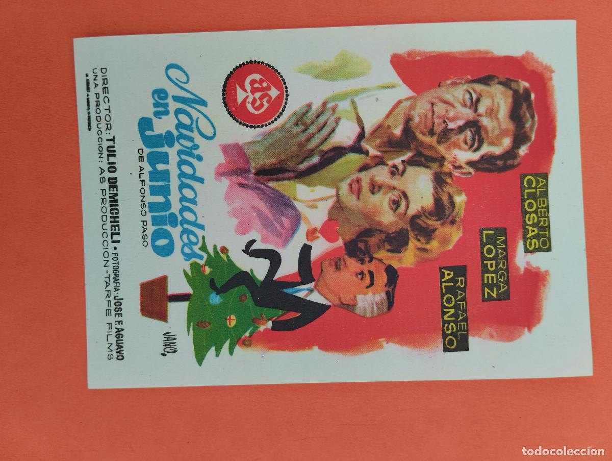 Cine: PROGRAMA CINE. NAVIDADES EN JUNIO. REVERSO EN BLANCO.