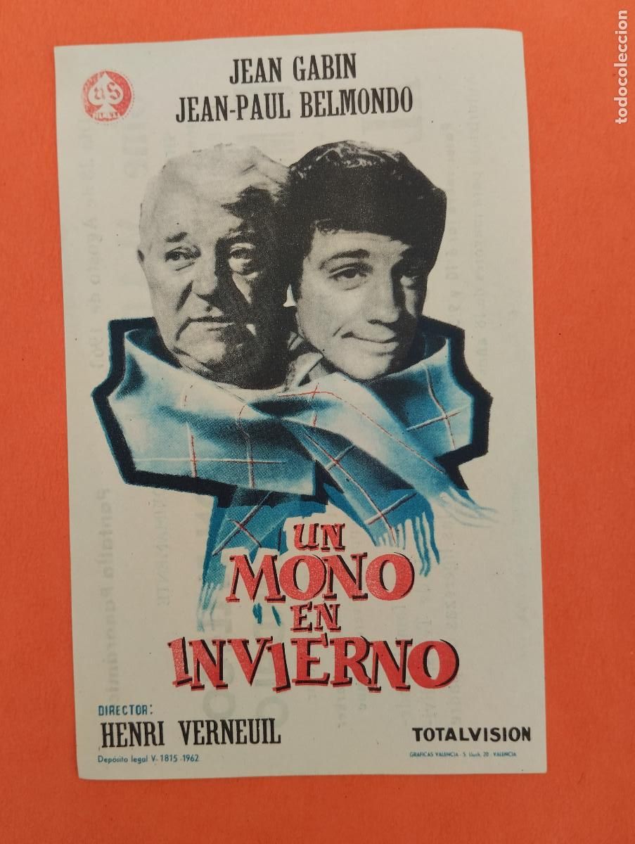 Cine: PROGRAMA CINE. UN MONO EN INVIERNO. CINE MARIN. TERUEL.. - Foto 1