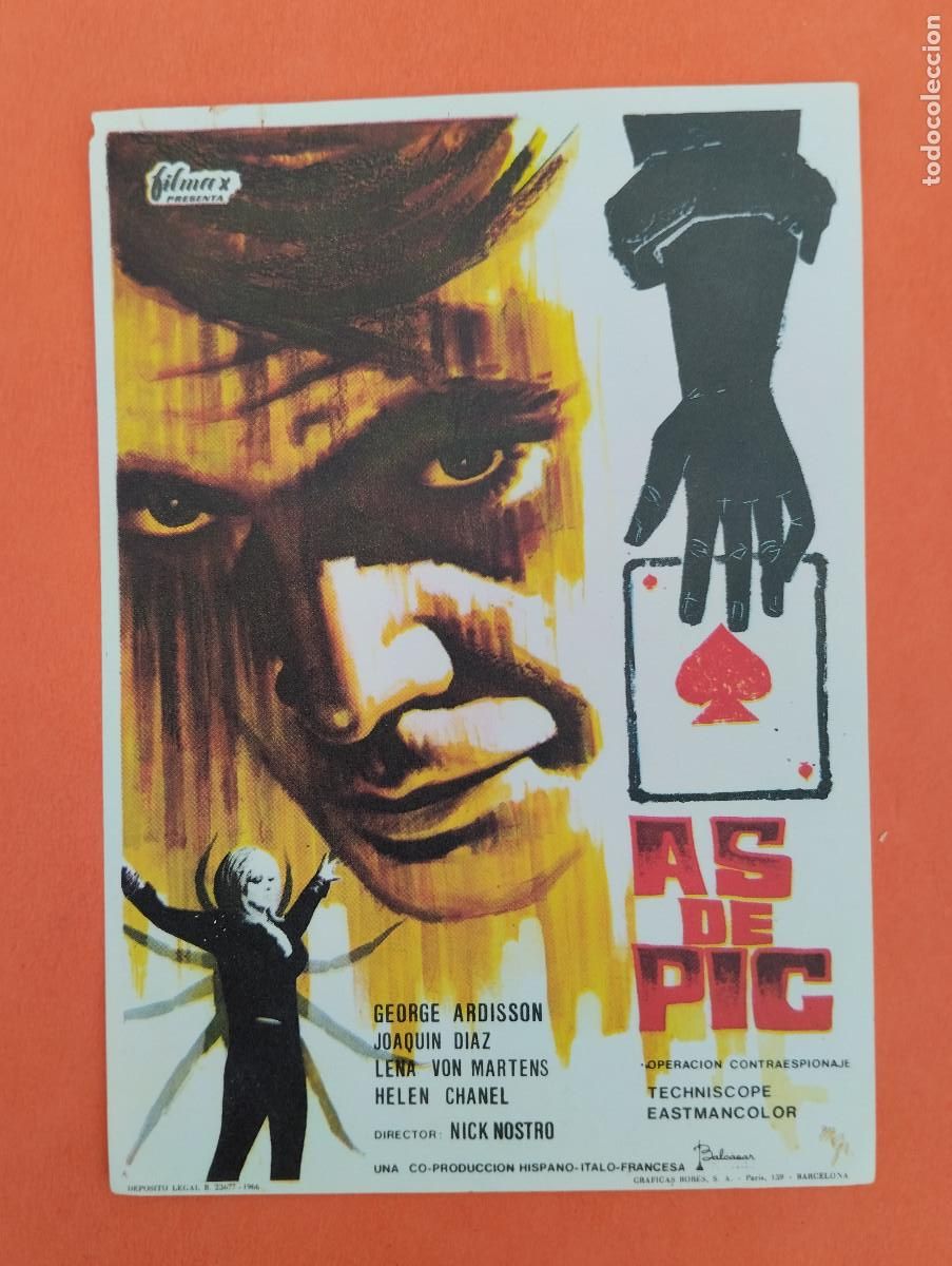 Cine: PROGRAMA CINE. AS DE PIC. REVERSO EN BLANCO.