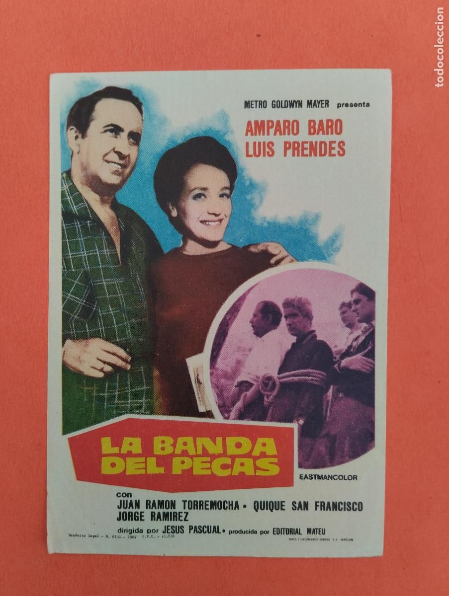 Cine: PROGRAMA CINE. LA BANDA DEL PECAS. REVERSO EN BLANCO.