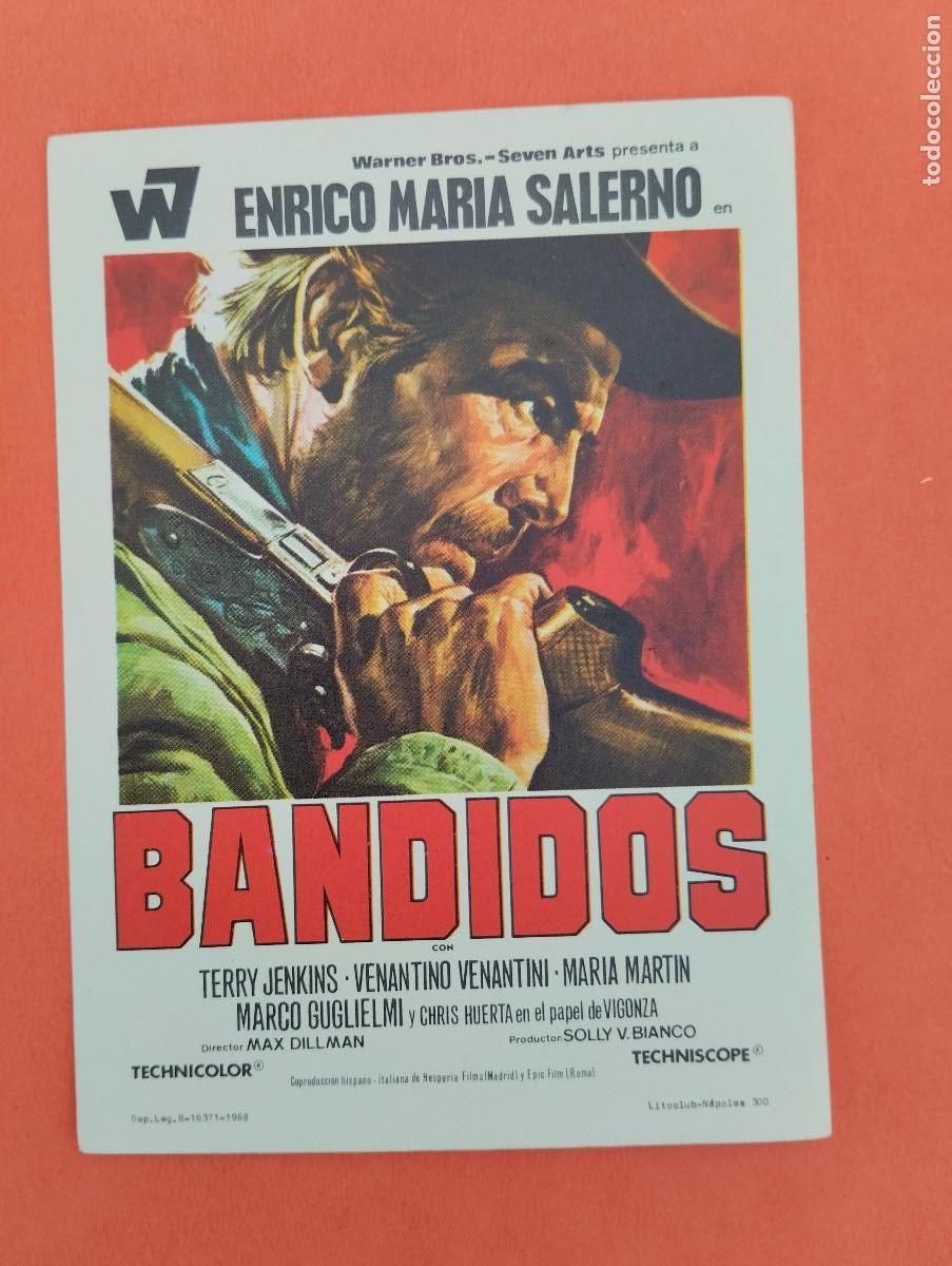 Cine: PROGRAMA CINE. BANDIDOS. REVERSO EN BLANCO.