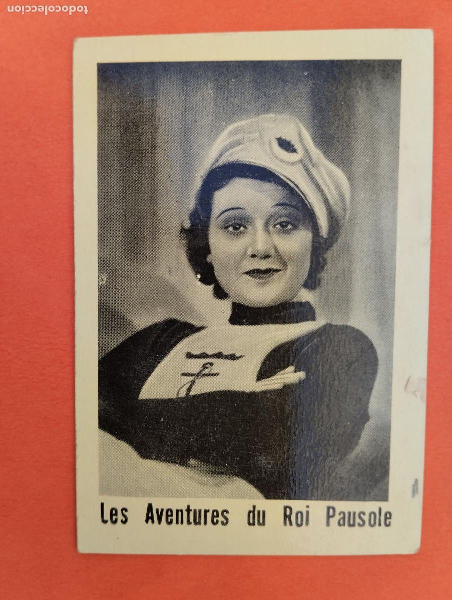 Cine: PROGRAMA CINE. TArjeta peque&ntilde;a tipo cromo Les aventures du roi pausole. Cinema Parlant.