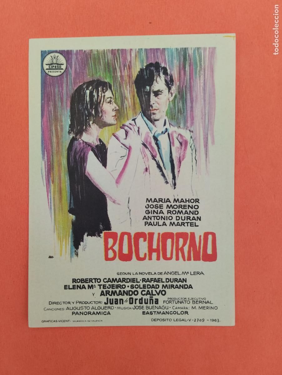 Foglietti di film di film antichi di cinema: PROGRAMA CINE. BOCHORNO. REVERSO EN BLANCO.