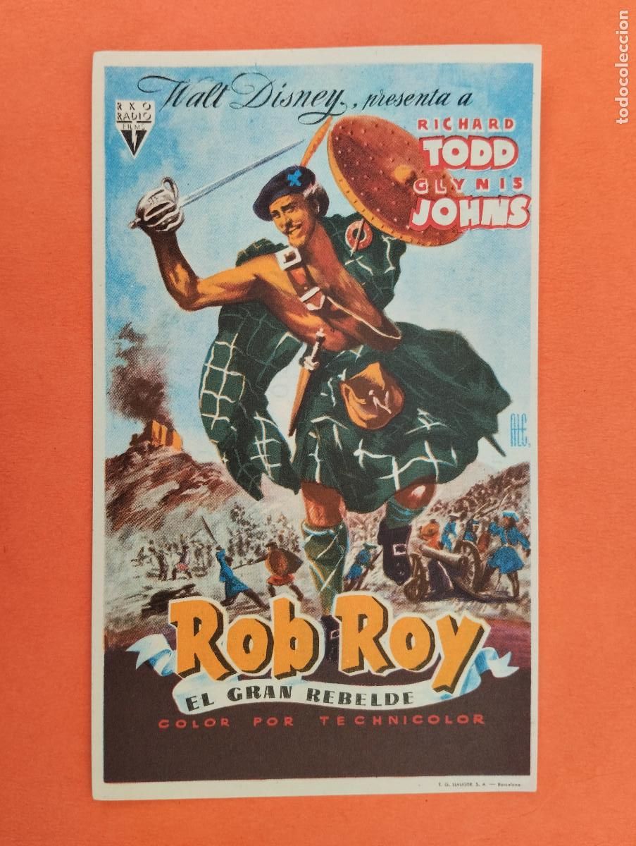 Cine: PROGRAMA CINE. ROB ROY. CINE MARIN. TERUEL.. - Foto 1