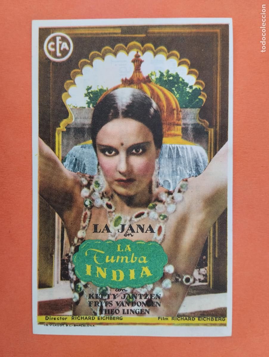 Cine: PROGRAMA CINE. LA TUMBA INDIA. CINE MARIN. TERUEL.. - Foto 1