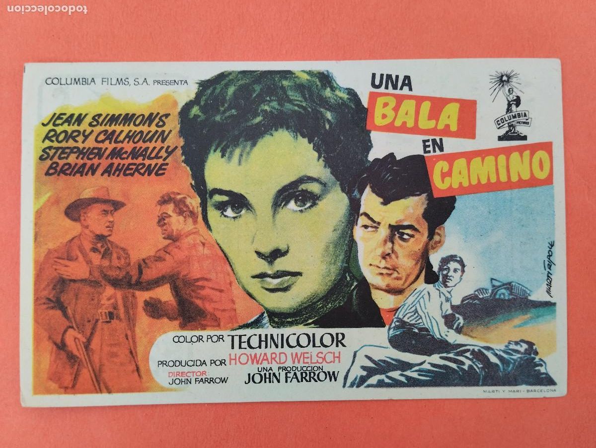 Cine: PROGRAMA CINE. UNA BALA EN CAMINO. CINEMA GOYA. EMP. PARRA.