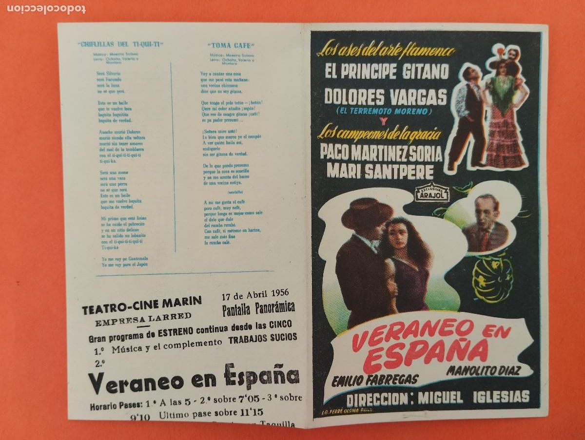 Cine: PROGRAMA CINE. VERANEO EN ESPA&Ntilde;A. CINE MARIN. TERUEL.. - Foto 1