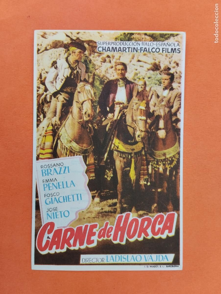 Cine: PROGRAMA CINE. CARNE DE HORCA. CINE MARIN. TERUEL..