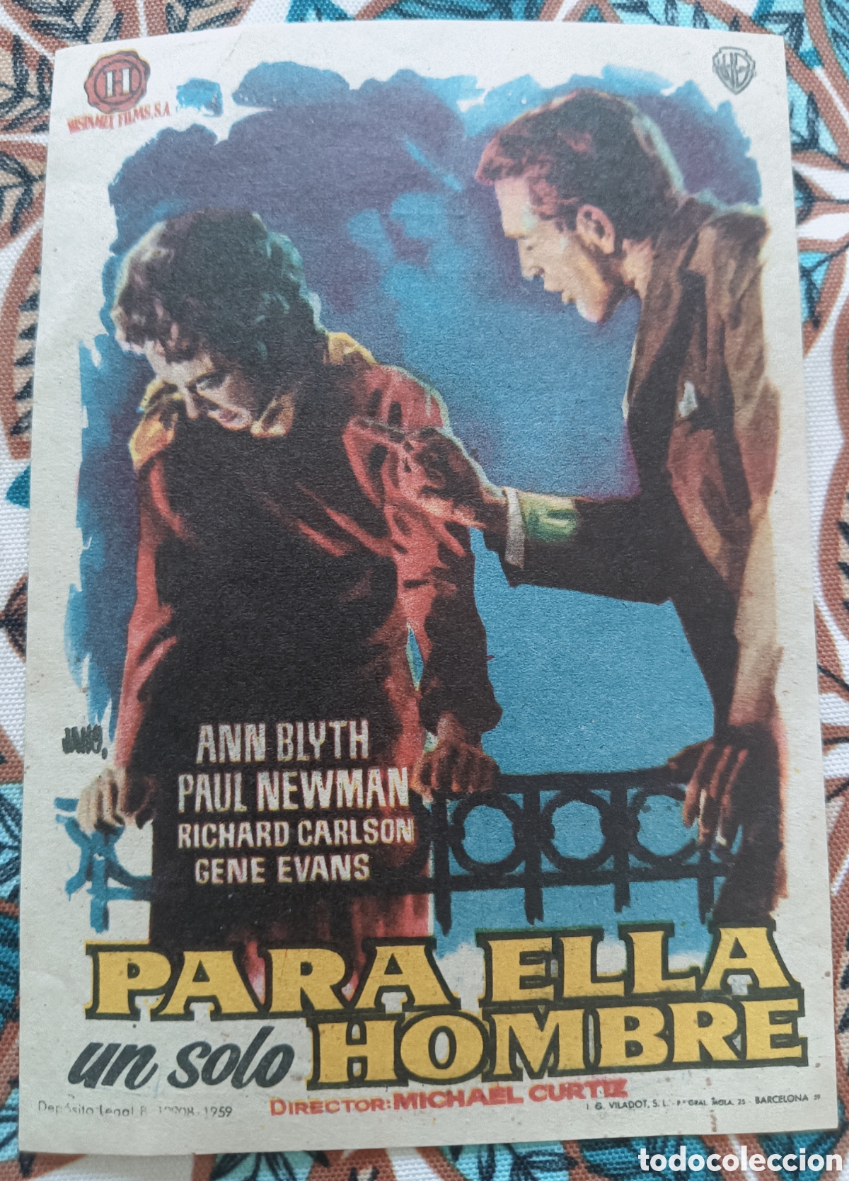 Cine: PARA ELLA UN SOLO HOMBRE - CON PUBLICIDAD - PAUL NEWMAN, ANN BLYTH