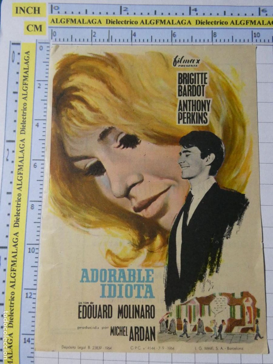 Cine: FOLLETO CARTEL DE MANO DE CINE PEL&Iacute;CULA ADORABLE IDIOTA CINE T&Iacute;VOLI AND&Uacute;JAR. BAR PERLA 406
