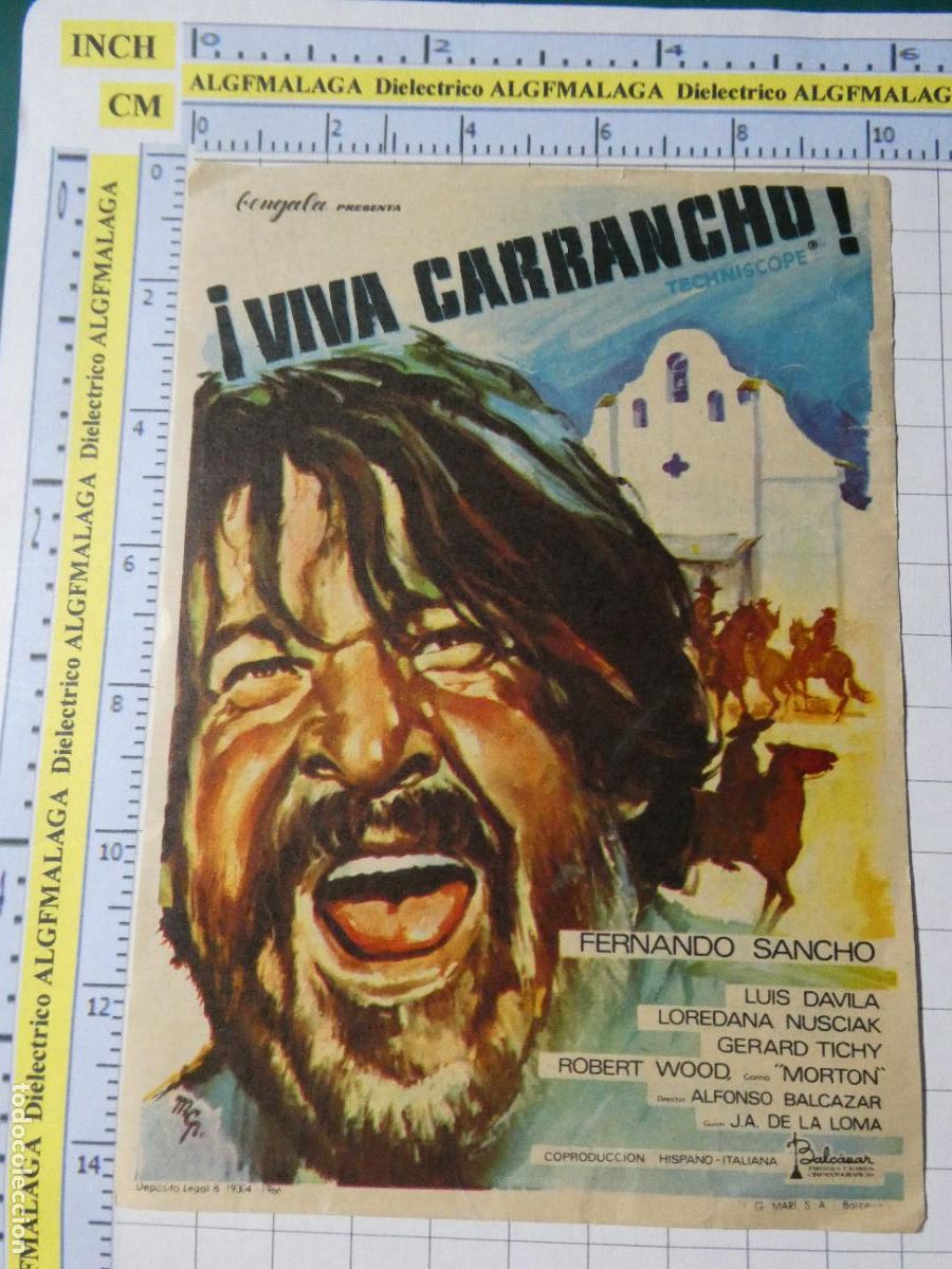 Cine: FOLLETO CARTEL DE MANO DE CINE PEL&Iacute;CULA VIVA CARRANCHO TERRAZA CINE TIVOLI AND&Uacute;JAR 407