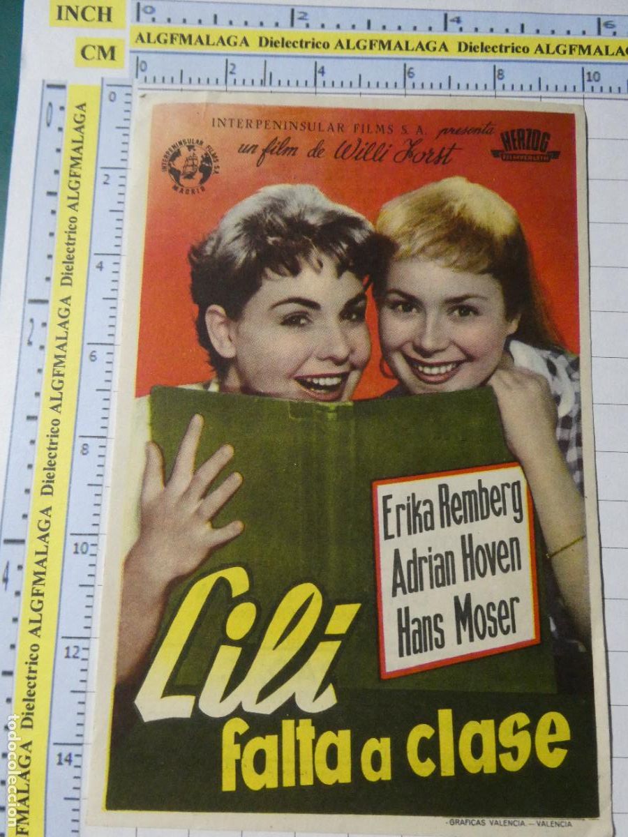 Cine: FOLLETO CARTEL DE MANO DE CINE PEL&Iacute;CULA LILI FALTA A CLASE. COLISEO EQUITATIVA ZARAGOZA 408