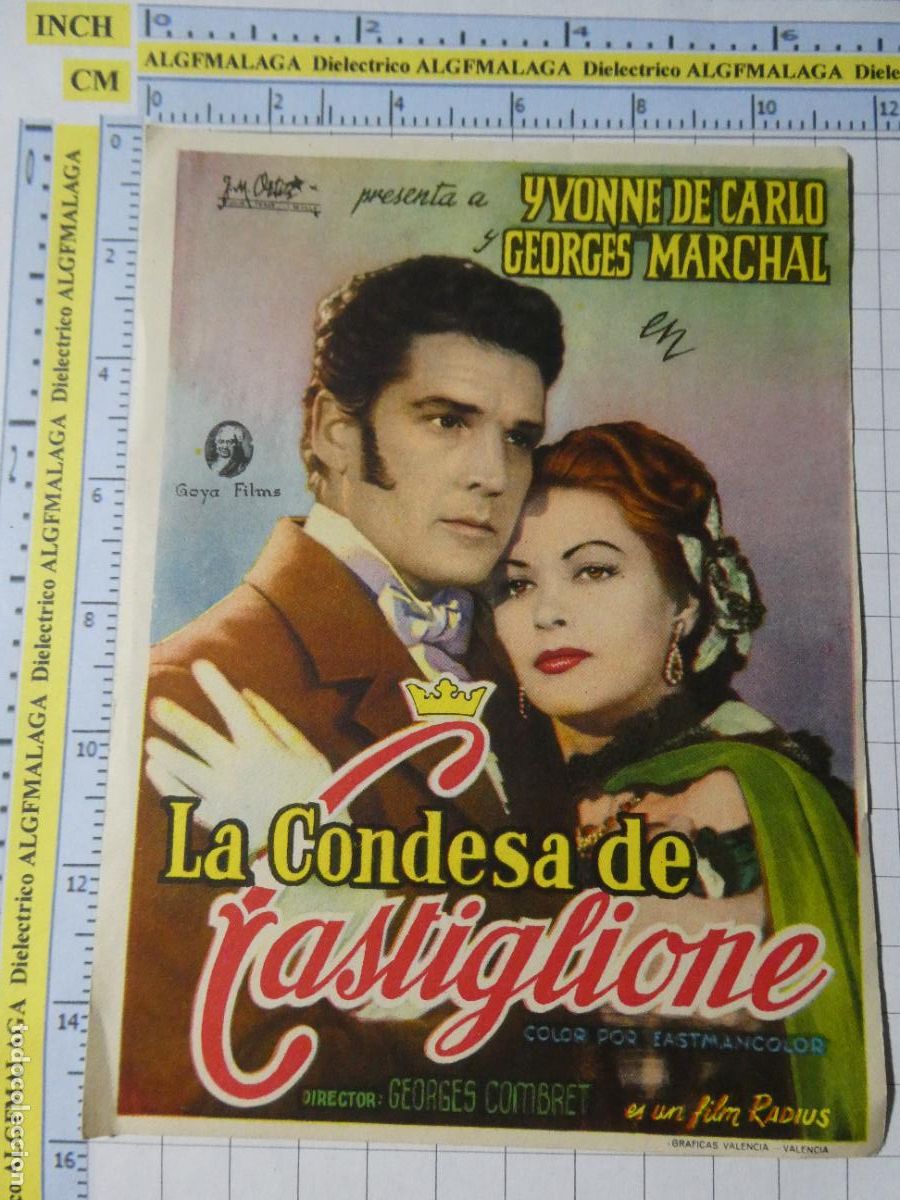 Cine: FOLLETO CARTEL DE MANO DE CINE PEL&Iacute;CULA LA CONDESA DE CASTIGLIONE 415