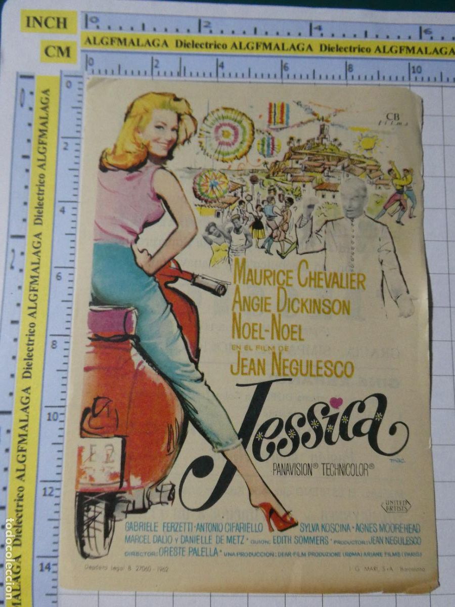 Cine: FOLLETO CARTEL DE MANO DE CINE PEL&Iacute;CULA JESSICA CINE TIVOLI AND&Uacute;JAR JAEN 417