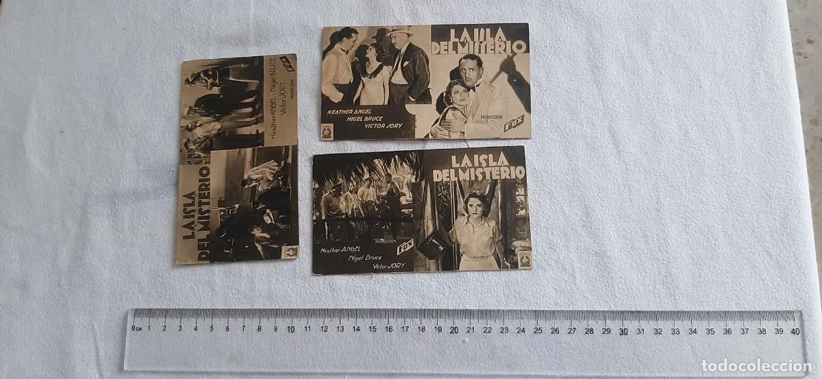 Cine: 3 CARTULINAS ESCENAS,LA ISLA DEL MISTERIO