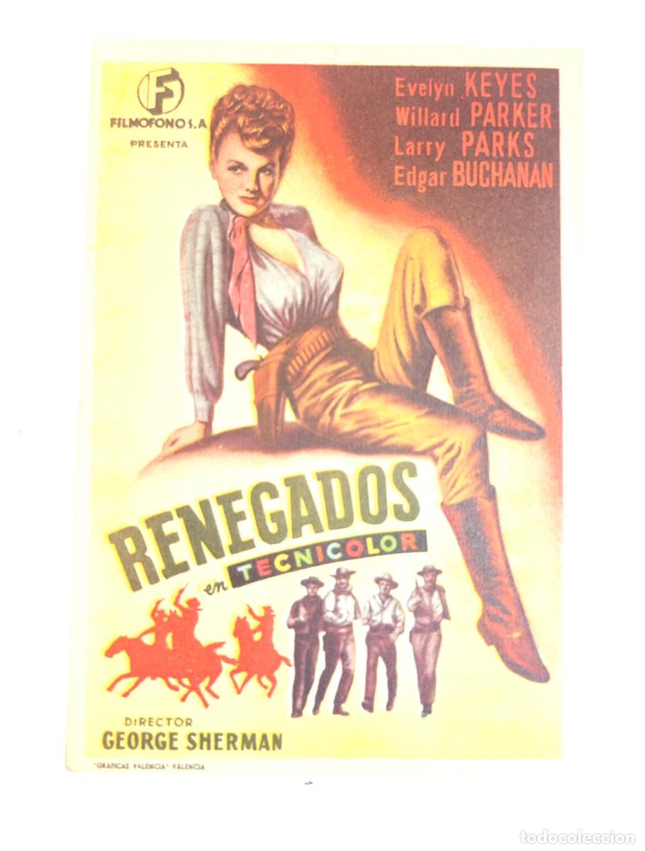 Cine: LOTE 2 PROGRAMAS DE MANO CINE A&Ntilde;OS 50 &ndash; WESTERN &ndash; RENEGADOS + HORIZONTES LEJANOS &ndash; TECHNICOLOR